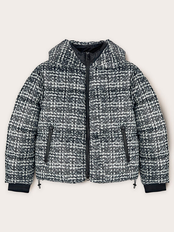 Printed padded jacket with zip