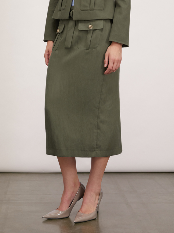 Cargo skirt with belt