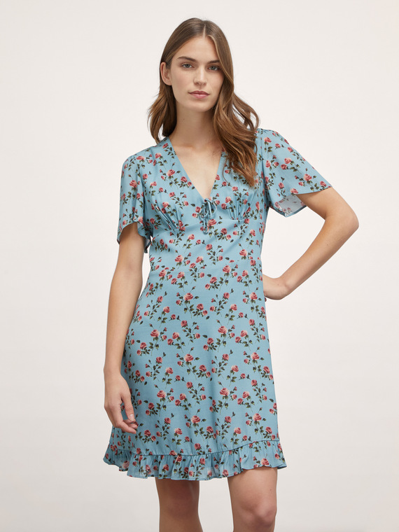 Vestido skater con estampado floral