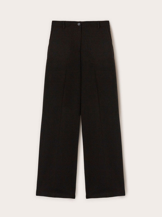 Palazzo trousers with ironed crease