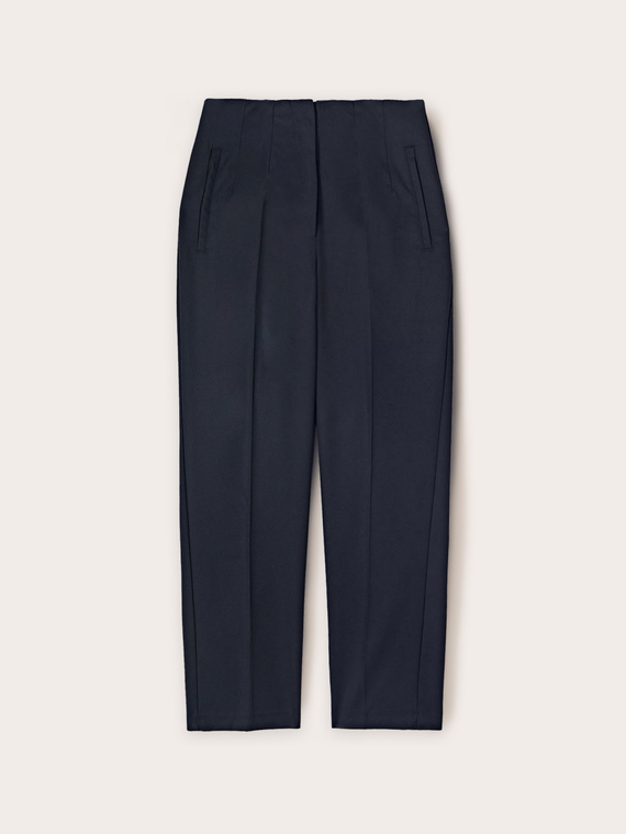 High-waisted carrot trousers