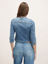 Denim trucker jacket with crystal stones image number 1