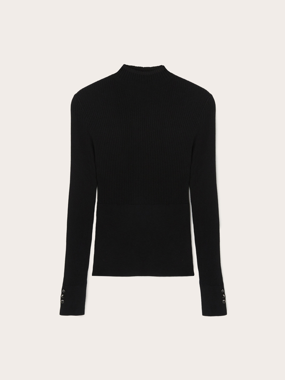 Ribbed turtleneck sweater