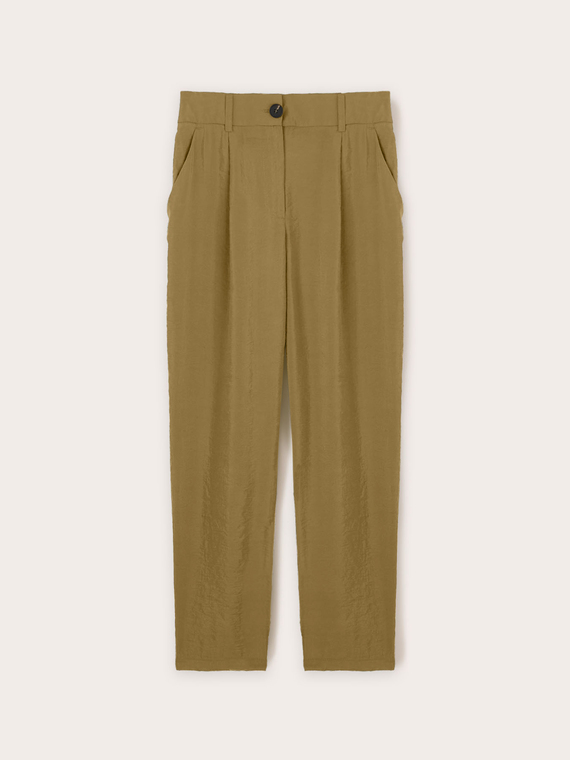 Mixed modal carrot trousers