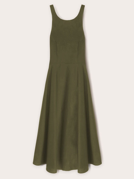 Long dress with back crossover