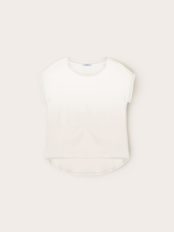 Dual fabric T-shirt