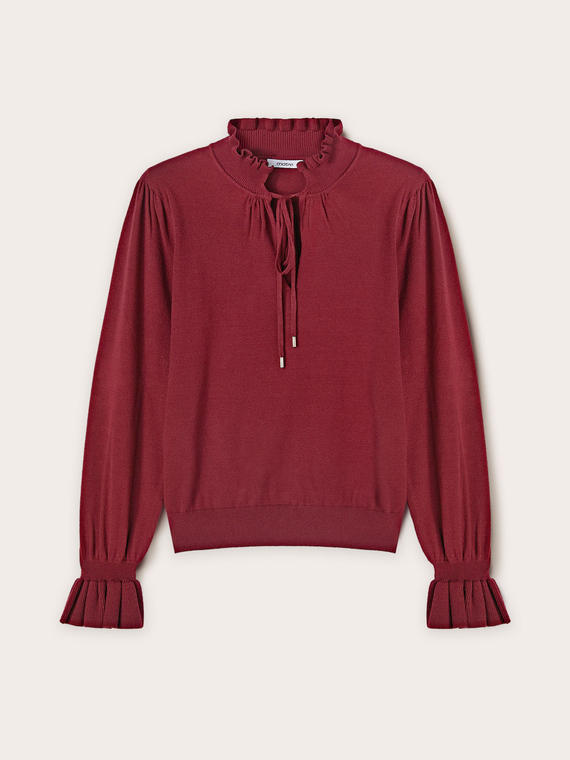 Pull avec ruches en viscose confort