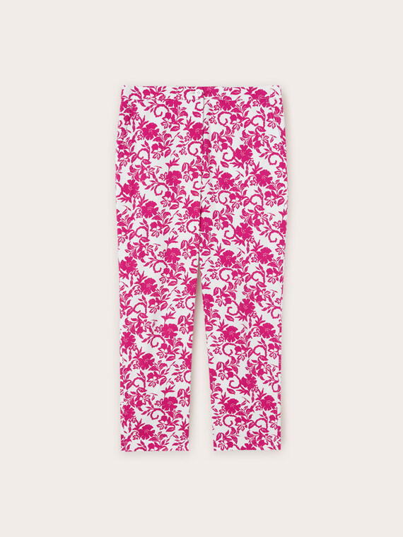 Regular floral patterned trousers
