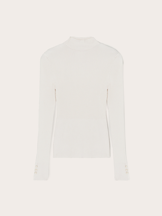 Ribbed turtleneck sweater