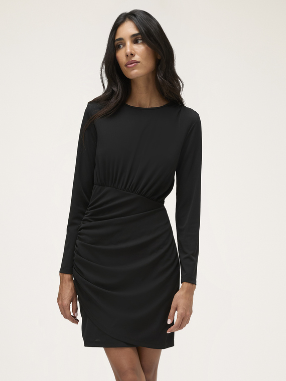 Jersey dress with draping