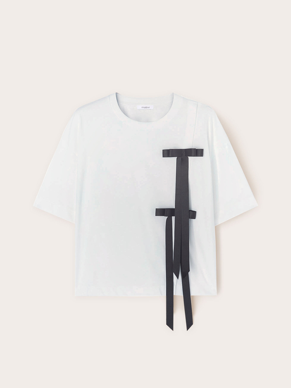 Boxy T-shirt with bows