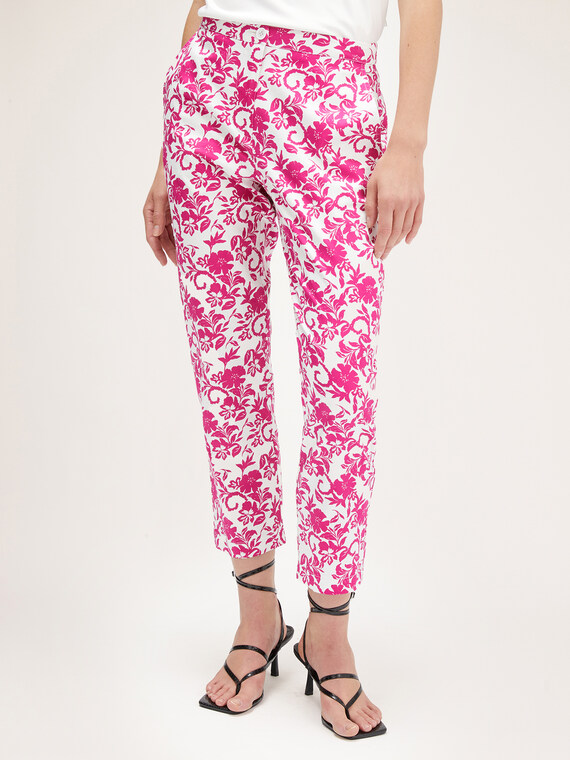 Pantaloni obișnuiți cu model floral