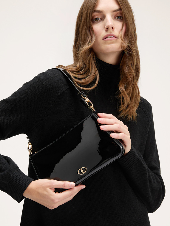 Patent shoulder bag