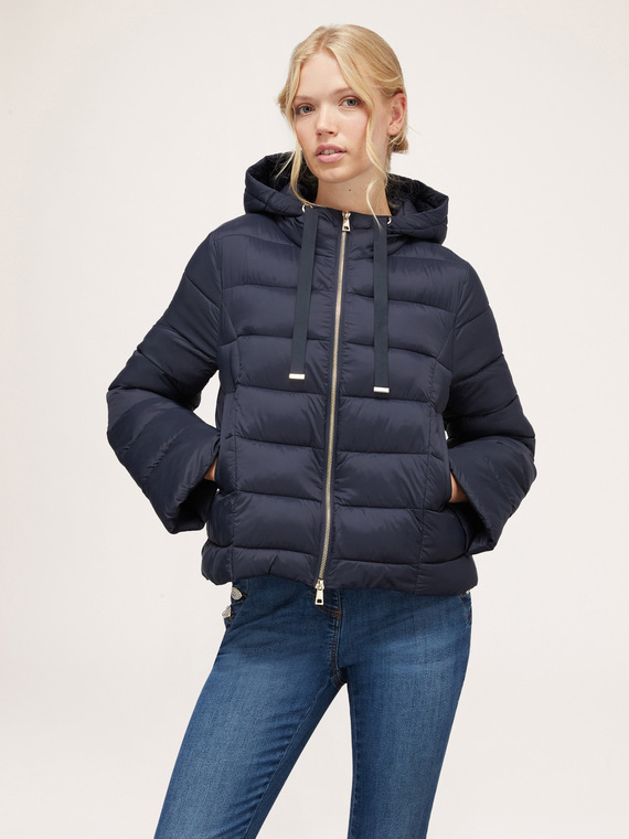 Gepolsterte Blousonjacke mit Kapuze