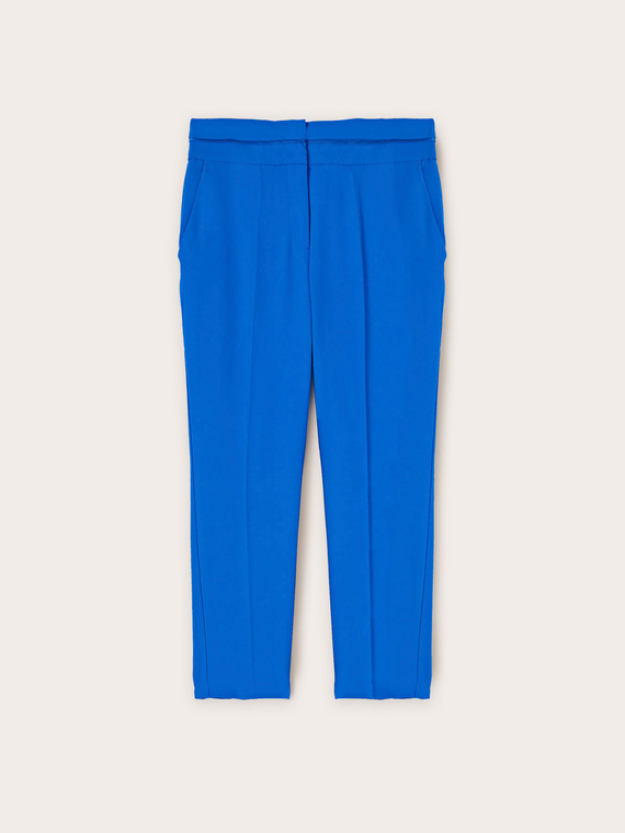 Formal trousers in crepe fabric