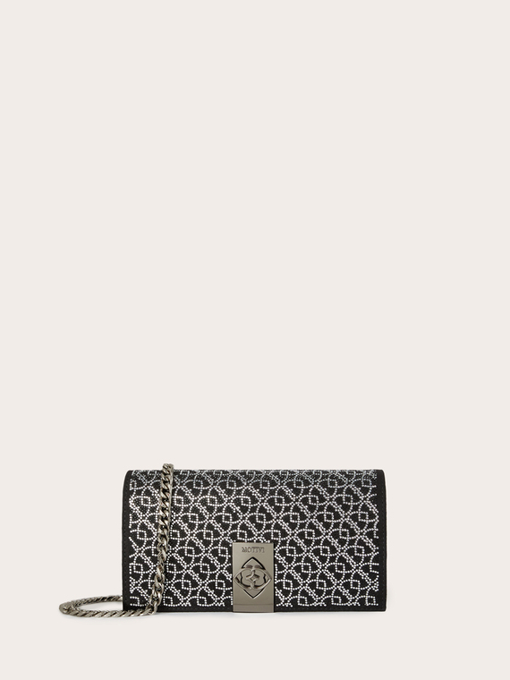 Wallet Bag con logo Double Love in strass