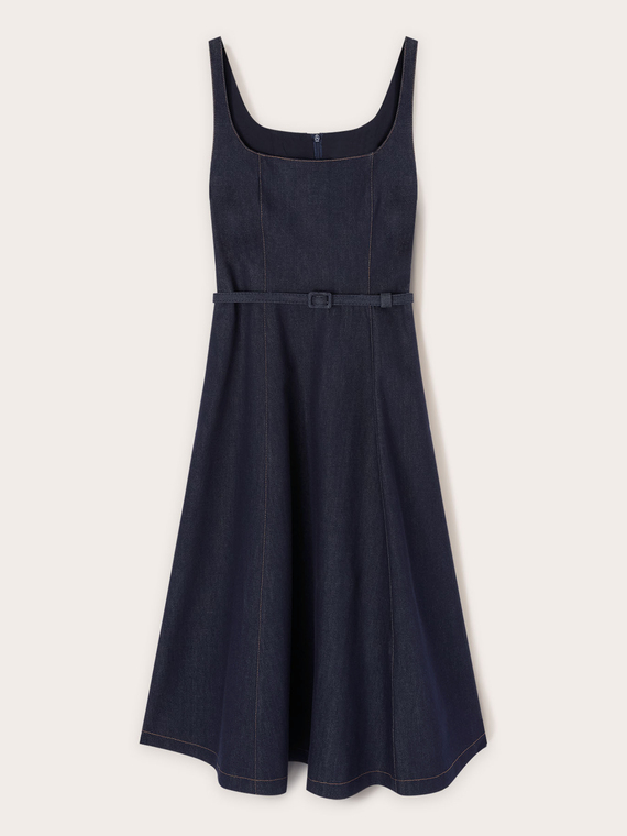 Denim midi dress